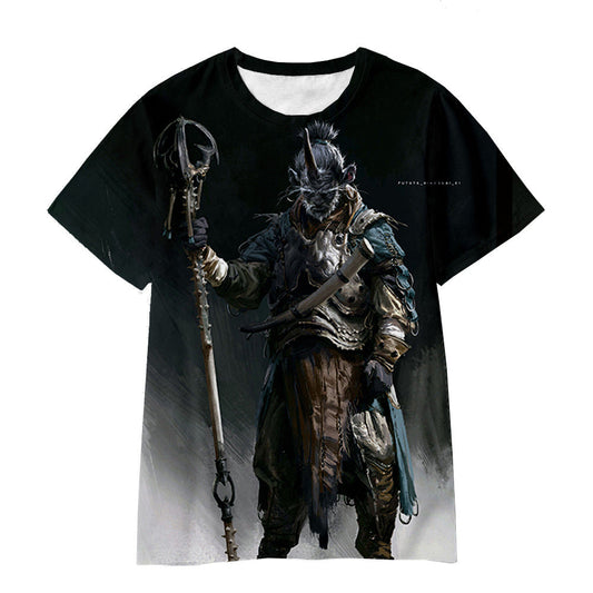 Black Myth Wukong T-Shirt Short Sleeve Round Neck - Kids & Adult Unisex YY10005