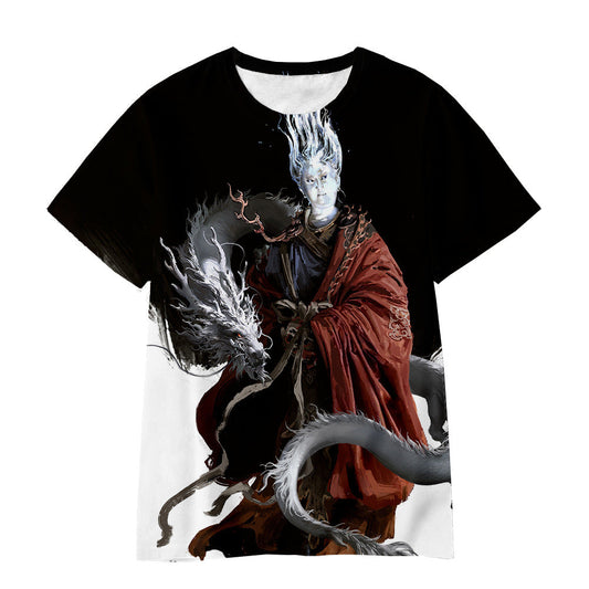 Black Myth Wukong T-Shirt Short Sleeve Round Neck - Kids & Adult Unisex YY10004